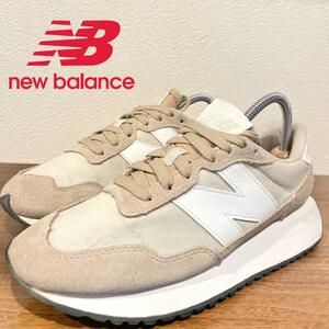 NEW BALANCE WS237YB ニューバランス レディース ブラウン ホワイト ローカットスニーカー 24cm 