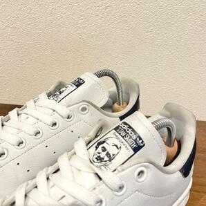 adidas STAN SMITH VEGAN アディダス スタンスミス ホワイト ネイビー レディース ローカットスニーカー FU9611 カジュアル 24cm の画像7