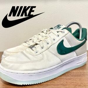 NIKE W AIR FORCE 1 '07 ESS SNKR WHITE ナイキ エア フォース ワン ホワイトグリーン DX6541-101 レディース ローカットスニーカー 23.5cm