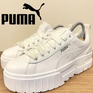 PUMA MAYZE CLASSIC WMNS PUMA WHITE プーマ メイズ クラシック ホワイト 384209-01 レディース ローカットスニーカー 23.5cm