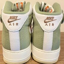 NIKE AIR FORCE 1 MID QS WHITE ナイキ エア フォース ワン ミッド ホワイトグリーン DQ3505-100 メンズ ハイカットスニーカー 28.5cm 美品_画像4