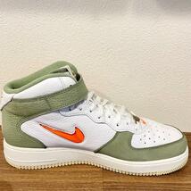 NIKE AIR FORCE 1 MID QS WHITE ナイキ エア フォース ワン ミッド ホワイトグリーン DQ3505-100 メンズ ハイカットスニーカー 28.5cm 美品_画像5