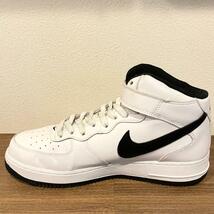 NIKE AIR FORCE 1 MID '07 WHITE BLACK ナイキ エア フォース ワン ミッド ホワイトブラック DV0806-101メンズ ハイカットスニーカー28.5cm_画像6