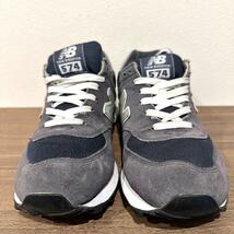 New Balance M574NN ニューバランス ネイビー レディース ローカットスニーカー カジュアル 24cm _画像2