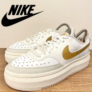 NIKE COURT VISION ALTA LTR ナイキ コート ビジョン アルタ ホワイトゴールド DZ5394-100 レディース ローカットスニーカー 24cm