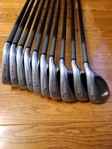 中古品・WILSON ウィルソン FAT SHAFT TOUR CAST 10本セット アイアン Regular 純正グリップ 右利き用