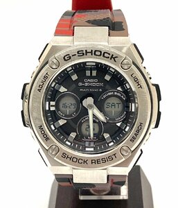 カシオ Gショック メンズ 時計 G-SHOCK G-STEEL GST-100W310 電波ソーラー タフソーラー Gスチール レッドカモフラージュ