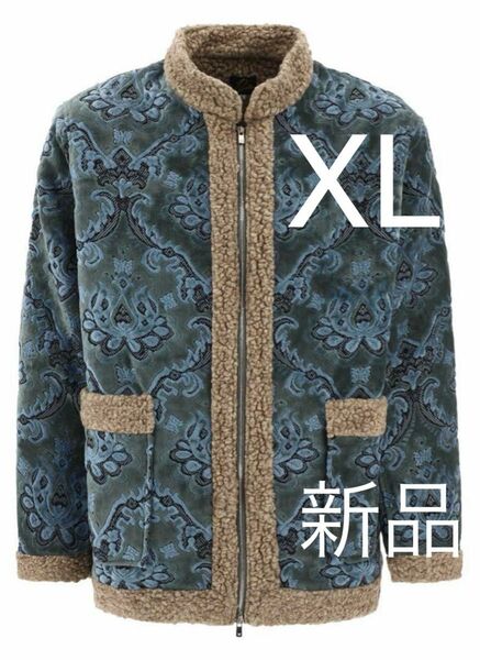 XL 新品 NEEDLES ニードルズ ニードルス Zipped Tibetan Jacket チベタンジャケット ジャガード