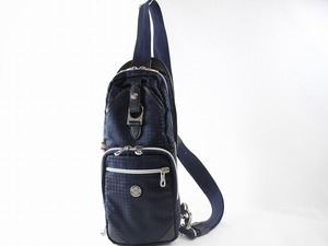 1 jpy ultimate beautiful goods Orobianco Orobianco * body bag * navy thousand bird .. pattern nylon leather Italy made 9342