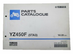 YZ450F パーツリスト 1版 ヤマハ 正規 中古 バイク 整備書 5TA3 CJ01C 整備に役立ちます kN 車検 パーツカタログ 整備書