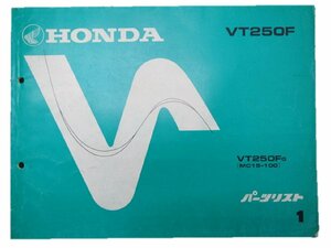 VT250F パーツリスト 1版 ホンダ 正規 中古 バイク 整備書 MC15-1000018～ Tr 車検 パーツカタログ 整備書