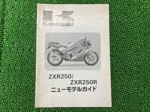 ZXR250 ZXR250R サービスマニュアル 補足版 カワサキ 正規 中古 バイク 整備書 ZX250-A1 ZX250-B1 配線図有り ニューモデルガイド