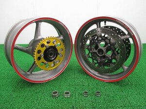 FZ-1フェザー ホイール 前後 銀 5VY ヤマハ 純正 中古 バイク 部品 RN21J 17インチノーマルキャスト FZ1FAZER ディスク・XAMスプロケ