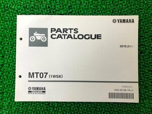 MT07 パーツリスト ヤマハ 正規 中古 バイク 整備書 1WSK M403E RM07J Uy 車検 パーツカタログ 整備書