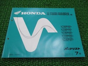 Vツインマグナ S パーツリスト 7版 VT250C MC29-100～120 150 151 ホンダ 正規 中古 バイク 整備書 VT250C MC29-100～120 150 151 XR