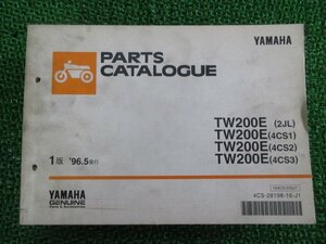 TW200E パーツリスト 1版 2JL 4CS1～3 2JL ヤマハ 正規 中古 バイク 整備書 2JL 4CS1～3 2JL-005251～ 011101～ 013101～ GY