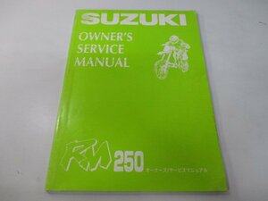 RM250 サービスマニュアル スズキ 正規 中古 バイク 整備書 RJ16A 配線図有り オーナーズサービスマニュアル LH 車検 整備情報