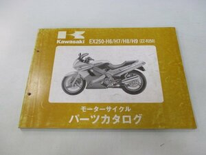 ZZ-R250 パーツリスト カワサキ 正規 中古 バイク 整備書 ’95～98 EX250-H6 EX250-H7 EX250-H8 EX250-H9 ys 車検 パーツカタログ 整備書