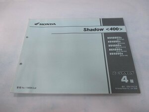 シャドウ400 パーツリスト 4版 ホンダ 正規 中古 バイク 整備書 NV400C 2 NC34-160～190 230 sL 車検 パーツカタログ 整備書