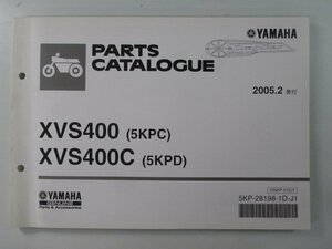 ドラッグスター400 パーツリスト 1版 ヤマハ 正規 中古 バイク 整備書 XVS400 C 5KPC D VH01J 車検 パーツカタログ 整備書