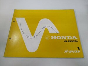 XL200R パーツリスト 1版 ホンダ 正規 中古 バイク 整備書 MD14-1000001～ id 車検 パーツカタログ 整備書