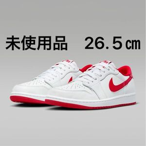 Nike Air Jordan 1 Retro Low OG "White and University Red" 26.5cm