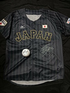 MLB! samurai Japan large . sho flat autograph autograph uniform autograph autograph ball 2 point set!! WBC JAPAN visitor 