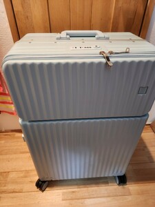 新品　スーツケース　Lサイズ　海外旅行などに　ブルー　JOORTI　前開き　キャリーケース