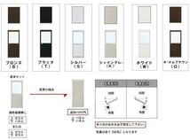 ■【DIY】リクシル（トステム） アルミ 勝手口ドア 半外 W785×H1974（07820）6色_画像2