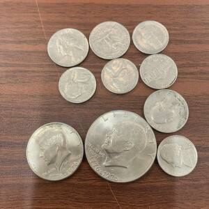 [FH0516] Liberty coin ① summarize 1 dollar x1 sheets 50 cent x1 sheets 25 set x5 sheets half dala- Liberty collection coin money America .. country 