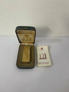 [TN0502]dunhill Dunhill газовая зажигалка Gold цвет курение . с футляром roll зажигалка ролик товары для курения 