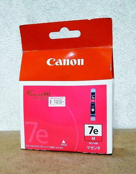 ★☆Canon BCI-7e M マゼンダ 赤 純正品 インク カートリッジ キャノン 箱入り 未開封新品 未使用品 期限切れ☆★