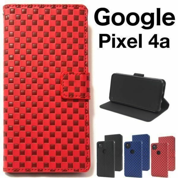 Google Pixel 4a チェック デザイン手帳型ケース
