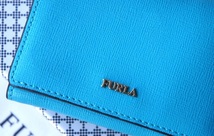 美品/FURLA/フルラ/カラーレザー折財布/保存箱付属_画像2