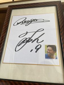  Chunichi Dragons, samurai Japan,#19 height ... player, autograph autograph square fancy cardboard 