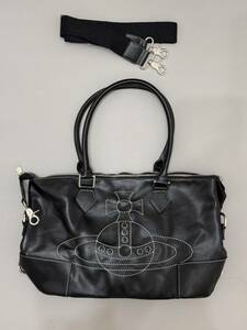 1 иен старт![ превосходный товар ]Vivienne Westwood vi vi a сумка на плечо сумка портфель кожа наклонный .. возможно черный 