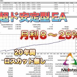 【20年間ロスカットなしド安定型EA】Ruby・Sapphire FX 自動売買 EA 安定