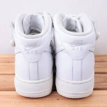 z2129 ナイキ エアフォース1 ミッド US9.5 27.5cm/白 ホワイト NIKE AIRFORCE1 MID メンズ スニーカー 中古_画像5