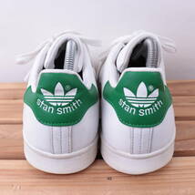 z2357 アディダス スタンスミス US8 1/2 26.5cm/白 ホワイト 緑 グリーン adidas STANSMITH メンズ スニーカー 中古_画像3