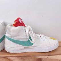 z2500 ナイキ SB ズーム ブレザー ミッド エッジ US9 27.0cm/白 ホワイト 黄緑 グリーン NIKE SB Blazer Mid Edge メンズ スニーカー 中古_画像3