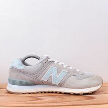 z2284【574】ニューバランス US9.5 27.5cm/灰 グレー スモーキーライトブルー newbalance メンズ スニーカー 中古_画像5