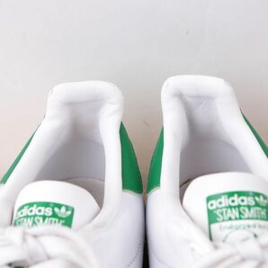 z2384 アディダス スタンスミス US9 1/2 27.5cm/白 ホワイト 緑 グリーン adidas STAN SMITH メンズ スニーカー 中古の画像8
