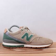 z2465【996】ニューバランス US8 26.0cm/ベージュ 緑 グリーン タン 灰 グレー newbalance メンズ スニーカー 中古_画像5