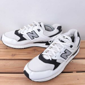 z2650【530】ニューバランス US11 29.0cm/白 ホワイト オフホワイト 黒 ブラック 銀 シルバー newbalance メンズ スニーカー 中古