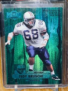 NFL Tedy Bruschi 2013 Fleer Retro '98 Metal Universe Precious Metal Gems PMG Teal /50 #M14 Tedy Bruschi 50枚限定
