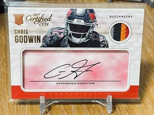 NFL Chris Godwin 2017 Certified Cuts Rookie Cuts Red #230 JSY Auto /99 Tampa Bay Buccaneers WR