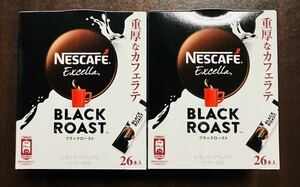 ネスカフェエクセラ　ブラックロースト　重厚なカフェラテ　52本　スティックコーヒー　インスタントコーヒー　箱無し①