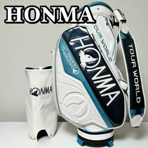 【貴重】HONMA ホンマゴルフ キャディバッグ CB-1501 本間ゴルフ TOUR WORLD ツアーワールド ツアーモデル 9.0型 5分割 47インチ対応
