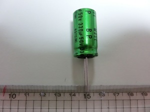 オーディオ用電解コンデンサ 両極性 330μF 50V 85℃ ±20% UES1H331MHM (ニチコン) (出品番号288）