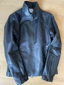  beautiful goods car mashama single leather jacket cow leather 42 size black 